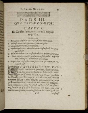 Pars III. Quæ Causæ Coniugii.