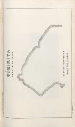 Plate J. Sîgiriya. Preaching Rock. Section through AB