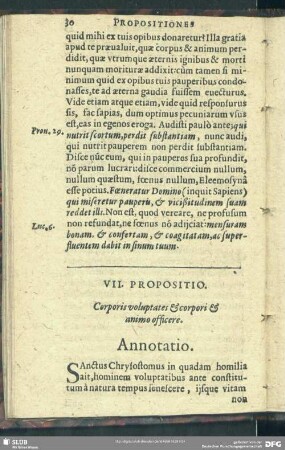 VII. Propositio. Corporis voluptates et corpori et animo officere