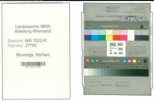 Entnazifizierung Richard Rennings , geb. 28.04.1890 (Fahrer)