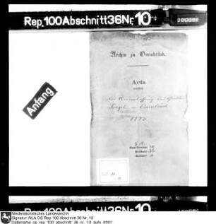 Niederlassung des Gürtlers Sörgel in Osnabrück