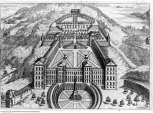 Regiae villae poetice descriptae; et regiae celsitudini Victoris Amedei II. ..., Falttafel vor Seite 17: Castello Reale