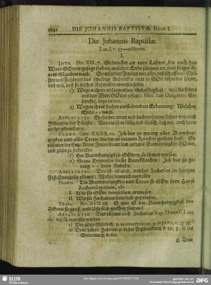 Die Johannis Baptistae. Luc. I. v. 57 - ad finem