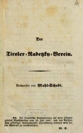 Der Tiroler-Radetzky-Verein