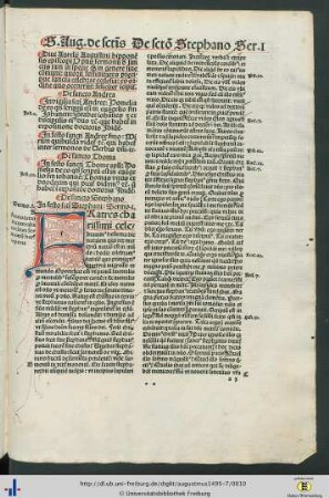 De sancto Andrea et de sancto Thoma