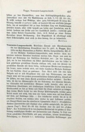 457-458 [Rezension] Tegge, A., Toussaint-Langenscheidt