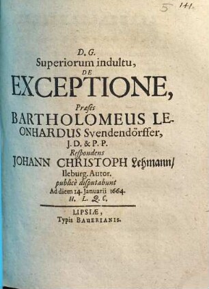 De exceptione