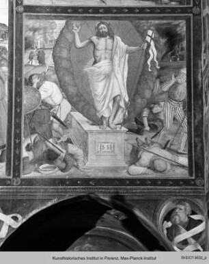 Passionsszenen mit Propheten und Sibyllen : Auferstehung Christi