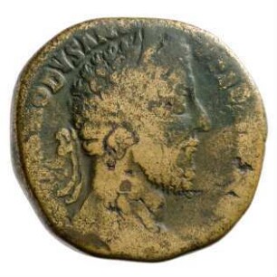Münze, Sesterz, 186 - 187 n. Chr.