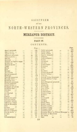 Gazetteer of the North-Western provinces. Mirzapur District