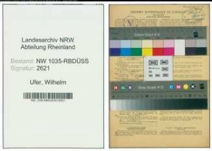 Entnazifizierung Wilhelm Ufer , geb. 10.05.1890 (Kaufmaennischer Angestellter)