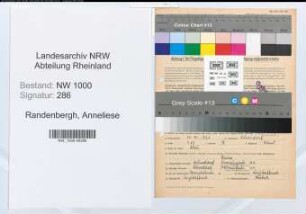 Entnazifizierung Anneliese Randenbergh, geb. 11.10.1921 (Angestellte)