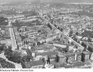 Riesaer Straße und Großenhainer Straße mit Trachenberger Platz