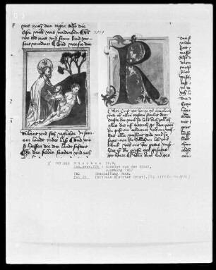 Auszüge aus der Bibel, und Marienleben — Erschaffung Evas