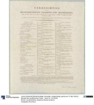 Bevollmächtigte, Gesandte u. Abgeordnete, welche am 15. Mai 1648 zu Münster den westfälischen Frieden beschworen haben