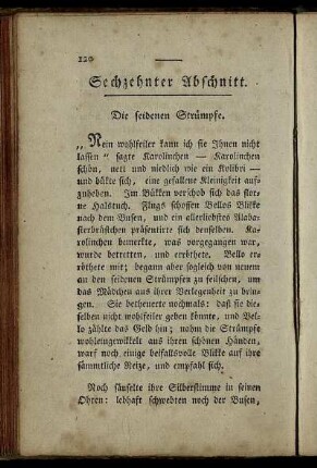 Sechzehnter Abschnitt. Die seidenen Strümpfe. - Zwanzigster Abschnitt.
