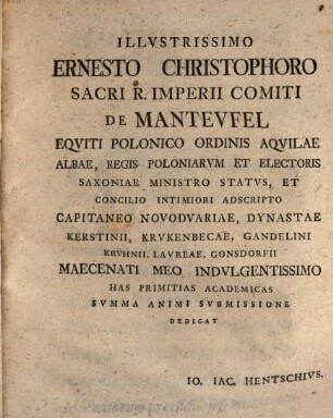 Diss. philos. de idearum in vigilantibus successione