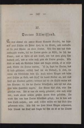 37. Doctor Allwissend.
