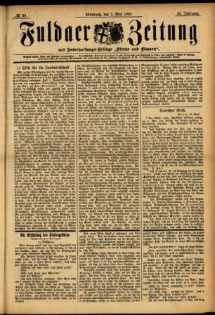 Ausgabe vom Mittwoch, den 01. Mai 1895.