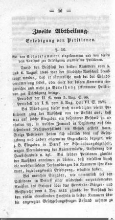 Erledigung von Petitionen