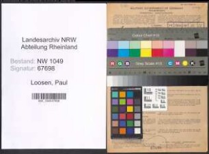 Entnazifizierung Paul Loosen , geb. 23.12.1886 (Lehrer)