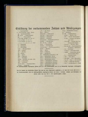 Erklärung der vorkommenden Zeichen und Abkürzungen