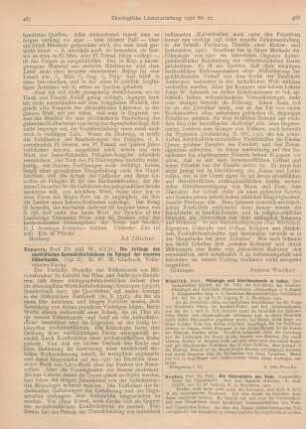 468-469 [Rezension] Deußen, Paul, Die Geheimlehre des Veda. Ausgewählte Texte der Upanishad’s. 6. Aufl