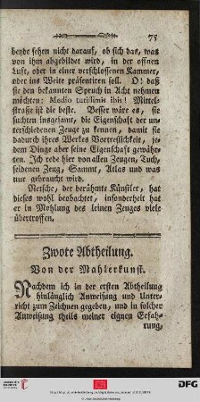 Zwote Abtheilung