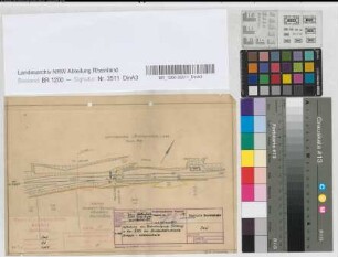 Aufhebung des Bahnübergangs (Feldweg) in km 3,055 der Bundesbahnstrecke Brügge-Lüdenscheid: Lageplan, M. 1:1.000 Stnr.: 80, Iwü, Bunr.: 1, Blnr.: 1