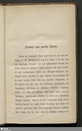 Vorwort zum zweiten Bande
