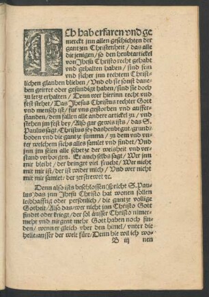 Ich hab erfaren und gemerckt inn allen geschichten der gantzen Christenheit ...
