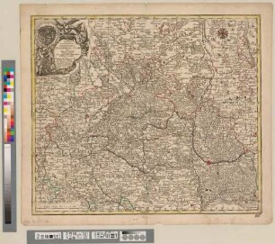 Tabulae Geographicae, Principatus Brandenburg. Culmb. sive Baruthini Pars Inferior : cum adjacentibus Regionibus ; Cum Gratia et Privil. Serenißimi Principis Marggravii Brandenburg-Culmbacensis