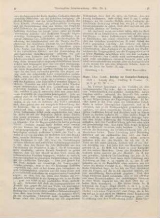 58-59 [Rezension] Jäger, Gottfr., Beiträge zur Evangelien-Auslegung. Heft 1