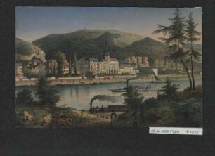 Ansicht von Bad Schandau, Lithografie, bis 1850 : [Schandau an der Elbe]. - [S.l.] , [um 1850?]. - 1 Kunstbl. : Lithographie ; 17 x 11 cm