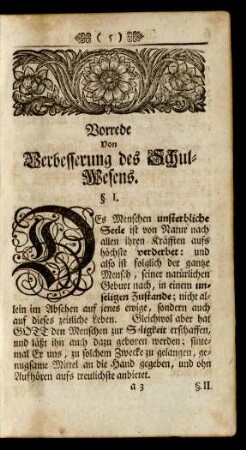 Vorrede Von Verbesserung des Schul-Wesens
