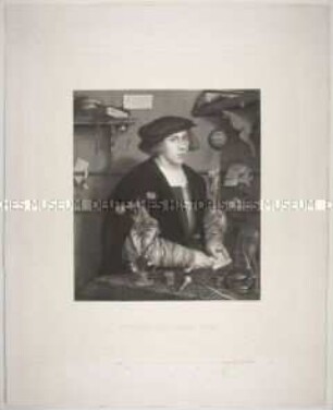 Reproduktionsgraphik nach einem Gemälde von Holbein dem Jüngeren