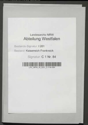 Etat des Landbesitzes des Domkapitels im Oberemsdepartement.