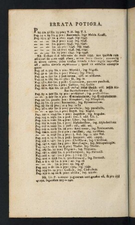 S8v, Errata Potiora