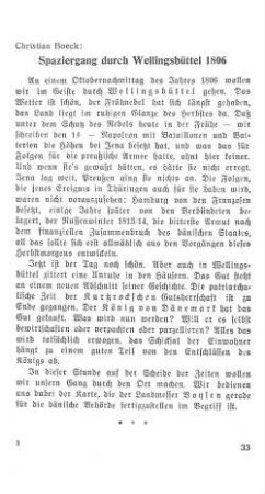 Spaziergang durch Wellingsbüttel 1806