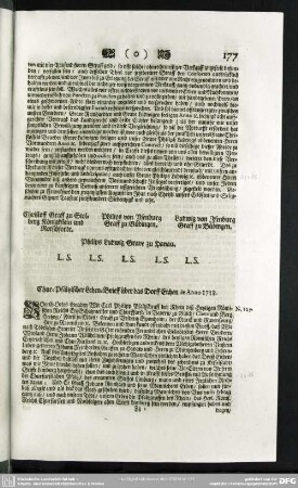 N.129. Chur-Pfältzischer Lehen-Brieff über das Dorff Eichen de Anno 1718