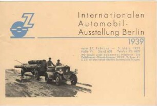 Werbeblatt der Firma Zettelmeyer zur Ausstellung 1939