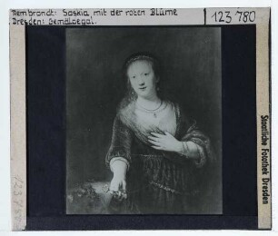 Rembrandt, Saskia mit der roten Blume (Dresden GAM 1562)