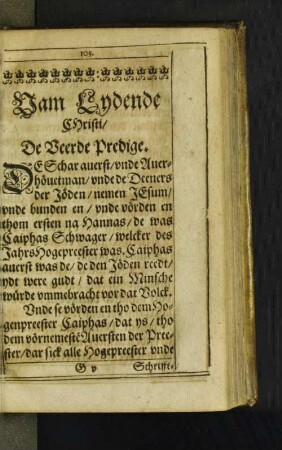 De Veerde Predige. [u. a.]
