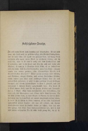 Subscriptions-Anzeige.