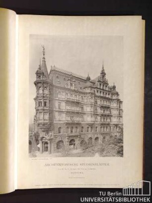Architektonische Studienblätter. Serie III, No. 15. Hamburger Hof. Hotel und Geschäftshaus.