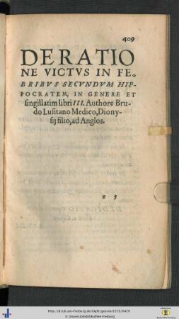 De ratione victus in febribus.