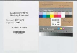 Entnazifizierung Johann Schiffer , geb. 08.06.1897 ()