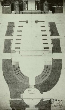 Dresden, Großer Garten: Plan des Gartentheaters