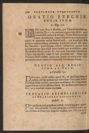 Oratio Ezechiae Regis Judae.