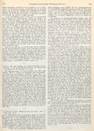 713-714 [Rezension] Stuhlmacher, Peter, Dikaiosyne theou bei Paulus